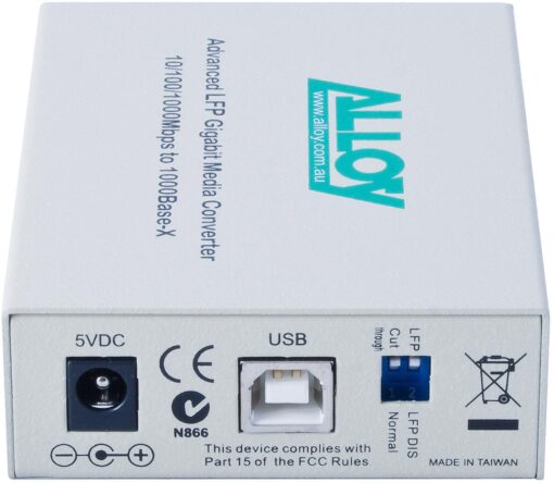 Alloy GCR2000ST 10/100/1000Base-T to Gigabit Fibre (ST) Converter with LFP via FEF or FM. 220m or 550m | GCR2000ST