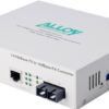 Alloy POE200SC PoE PSE Fast Ethernet Media Converter, has a 10/100Mbps PoE RJ-45 port and a SC terminated multimode fibre port | POE200SC