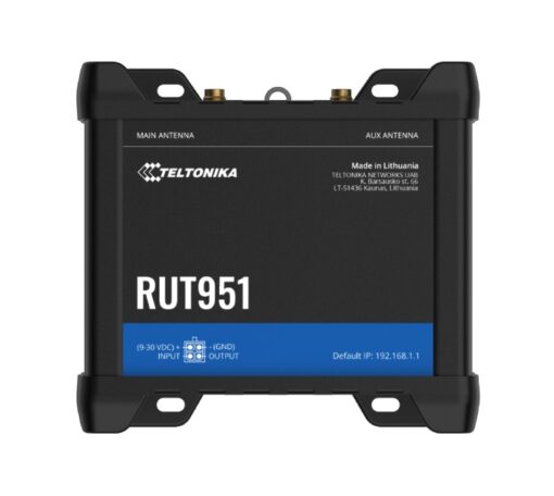 Teltonika RUT951 Industrial Cellular Router, 4G LTE (Cat 4), Dual SIM,WI-FI, Automatic WAN Failover, PSU included | RUT951600600