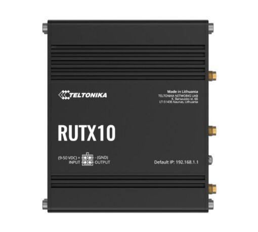 Teltonika RUTX10 Professional Ethernet Router, Industrial Ethernet Router/VPN/Firewall (NO-LTE) with Dual Band WiFi 5 802.11ac, PSU included | RUTX10000400
