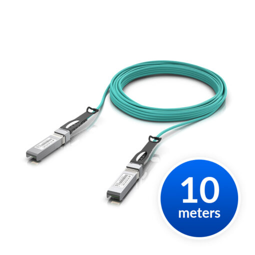 Ubiquiti 10 Gbps Long-Range DAC, 10m Length, Long-range SFP+ Direct Attach Cable w 10 Gbps Maximum Throughput Rate | UACC-AOC-SFP10-10M
