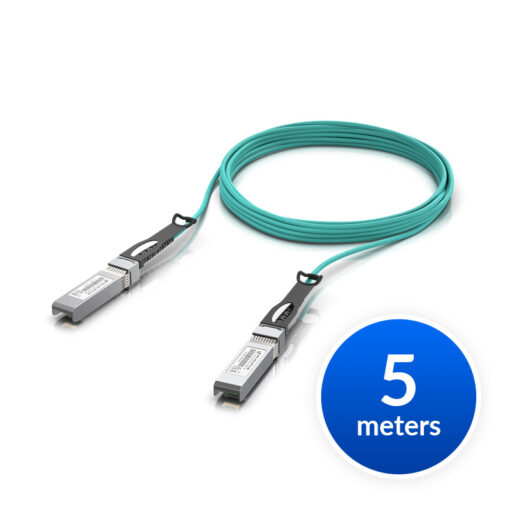 Ubiquiti 10 Gbps Long-Range DAC, 5m Length, Long-range SFP+ Direct Attach Cable w 10 Gbps Maximum Throughput Rate | UACC-AOC-SFP10-5M