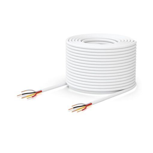 Ubiquiti Door Lock Relay Cable, 500-foot (152.4 m) Spool of Two-pair, low-voltage Cable, 36V DC, Solid bare copper,White | UACC-Cable-DoorLockRelay-2P