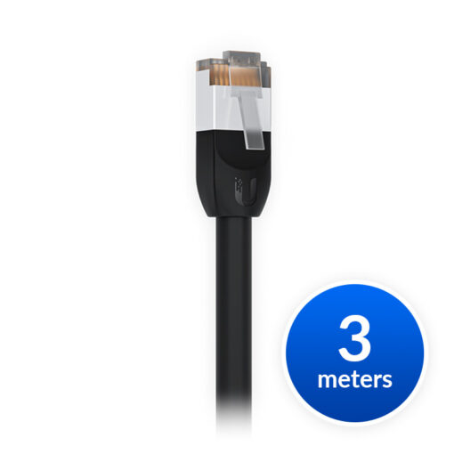 Ubiquiti UniFi Patch Cable Outdoor 3M Black, Single Unit All-weather, RJ45 Ethernet Cable, Category 5e, Weatherproof | UACC-Cable-Patch-Outdoor-3M-BK