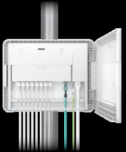 Ubiquiti UISP Box, Outdoor Box for UISP-R  UISP-S, Pole /Wall-Mountablke, IPX6-Rated Water Resistance, Power TransPort Cable Required,