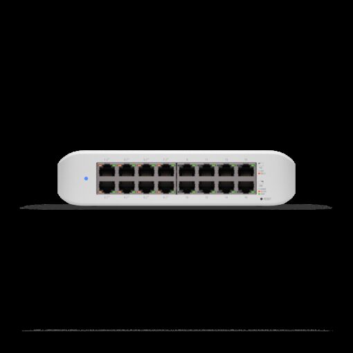 Ubiquiti UniFi Switch Lite 16 PoE, Layer 2, 16x GbE RJ45 Ports, 8x 802.3at PoE+ Ports, 45W PoE, Silent Operation, Wallmount Kit Include, | USW-Lite-16-POE - Image 3