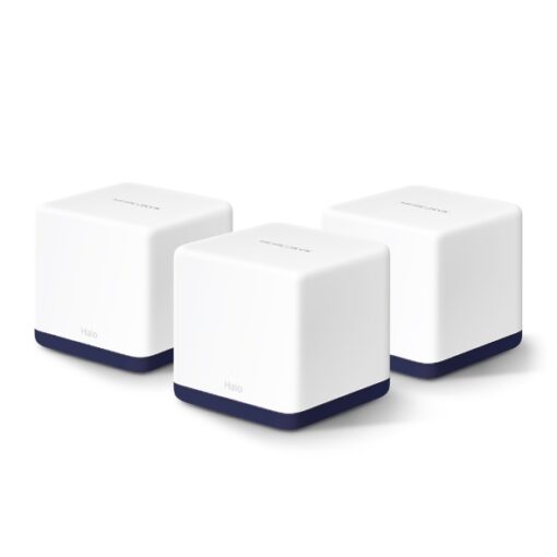 Mercusys Halo H50G(3-pack) AC1900 Whole Home Mesh Wi-Fi System, 500m², 1300Mbps/600Mbps, 3xGigabit Port Per Unit, QoS, Router, Access Point | Halo H50G(3-pack)