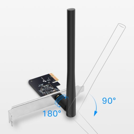 TP-Link Archer T2E AC600 Wireless Dual Band PCI Express Adapter, 433Mbps @ 5Ghz, 200Mbps @ 2.4Ghz, 1× High Gain External Antennas | Archer T2E - Image 2
