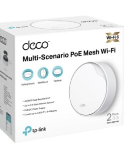 TP-Link Deco X50-PoE(2-pack) AX3000 Whole Home Mesh WiFi 6 System with PoE,  574 Mbps at 2.4 GHz + 2402 Mbps at 5 GHz