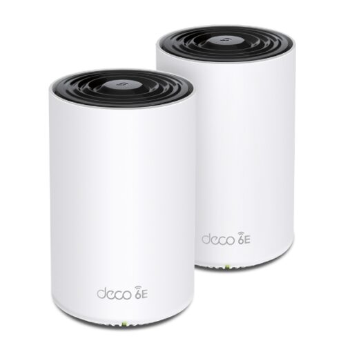 TP-Link Deco XE75 Pro(2-pack)) AXE5400 Tri-Band Mesh Wi-Fi 6E System, 574 Mbps at 2.4 GHz + 2402 Mbps at 5 GHz + 2402 Mbps at 6 GHz | Deco XE75 Pro(2-pack)