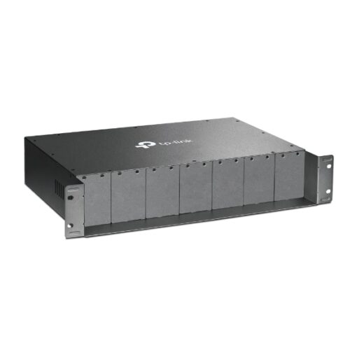 TP-Link MC1400 19' 2U Rackmount Chassis for 14-Slot Media Converters, Redundant Power Supply, Hot-Swappable, Mounted,Two Cooling Fans | MC1400