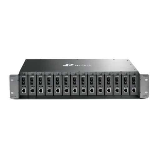 TP-Link MC1400 19' 2U Rackmount Chassis for 14-Slot Media Converters, Redundant Power Supply, Hot-Swappable, Mounted,Two Cooling Fans | MC1400 - Image 2