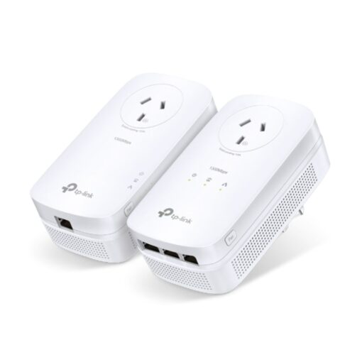 TP-Link TL-PA8033P KIT AV1300 Passthrough Powerline KIT, Qualcomm, 3 Gigabit Ports, 1300Mbps Powerline, 2*2 MIMO,  HomePlug AV2, New PLC Utility, Twin | TL-PA8033P KIT - Image 2