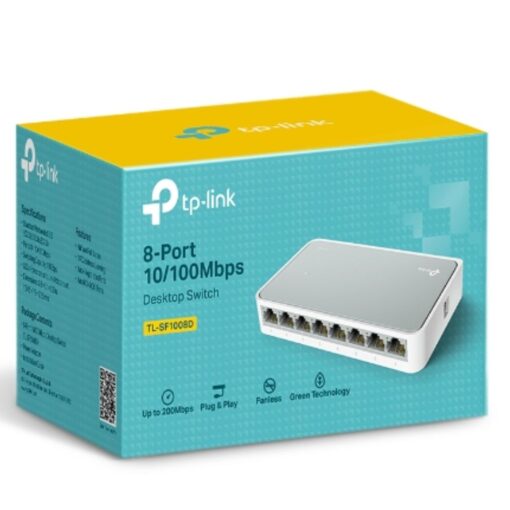 TP-Link TL-SF1008D 8-port 10/100M Desktop Switch, 8 10/100M RJ45 ports, Plastic case, Supports Auto MDI/MDIX | TL-SF1008D