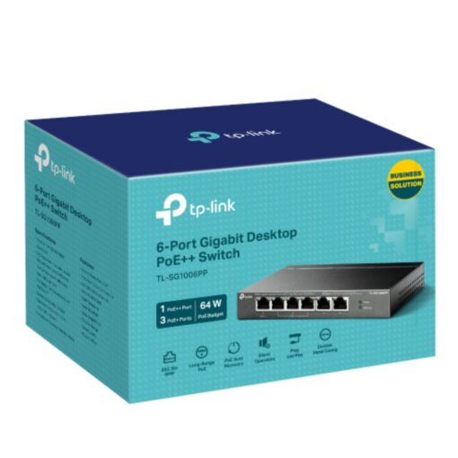 TP-Link TL-SG1006PP 6-Port Gigabit Desktop Switch with 3-Port PoE+ and 1-Port PoE++ | TL-SG1006PP