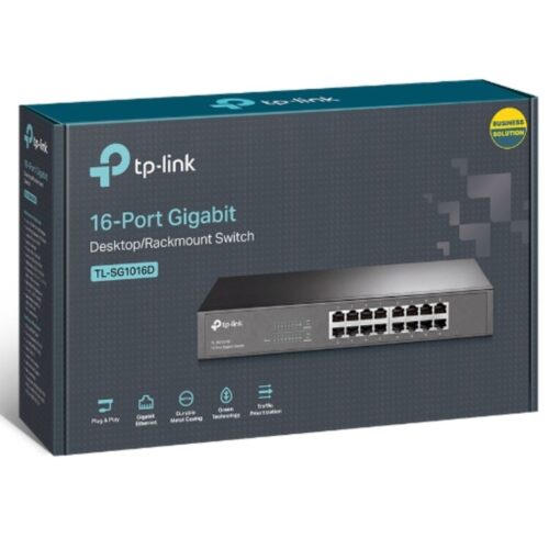 TP-Link TL-SG1016D 16-Port Gigabit Desktop/Rackmount Unmanaged Switch Energy-efficient Supports MAC Plugplay 32Gbps Switching Capacity | TL-SG1016D - Image 5