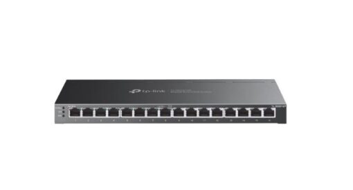 TP-Link SG2016P Omada 16-Port Gigabit Smart Switch with 8-Port PoE+ , Integration with Omada SDN Controller, Static Routing, 802.1Q VLAN, STP/RSTP/MST | SG2016P