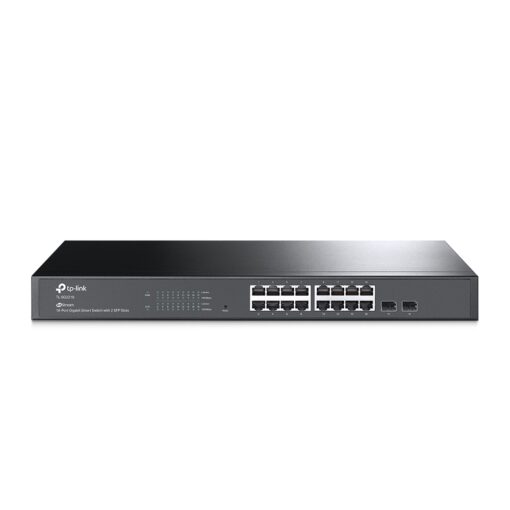 TP-Link SG2218 JetStream 16-Port Gigabit Smart Switch with 2 SFP Slots, Support Omada SDN, L2/L3/L4 QoS, Static Routing,Rack Mountable | SG2218