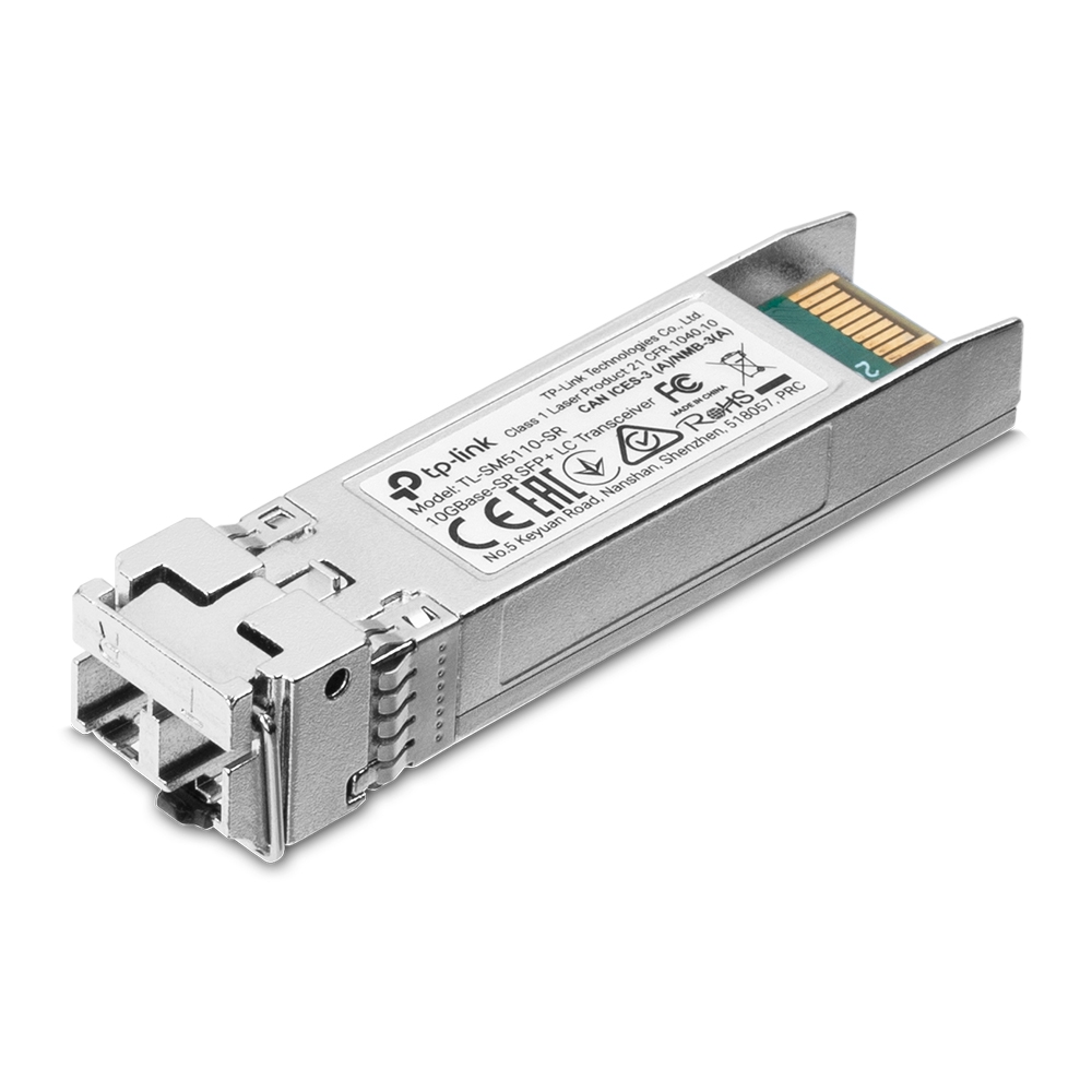 TP-Link TL-SM5110-SR 10GBase-LR 10GBase-SR SFP+ LC Transceiver Multi Mode Hot-Pluggable Digital Diagnostic Monitoring SFP+ MSA Compatible | SM5110-SR