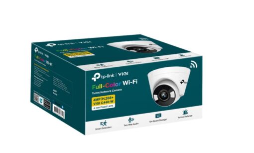 TP-Link VIGI 4MP C440-W(4mm) Full-Colour Wi-Fi Turret Network Camera,4mm Lens, Smart Detection, 3YW | VIGI C440-W(4mm)