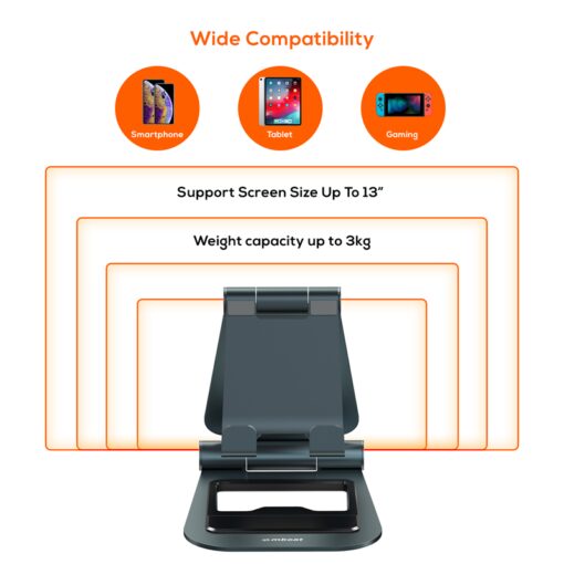 mbeat®  Stage S4 Mobile Phone and Tablet Stand Optimised Comfort Space Saving Portability Material: Aluminium alloy, ABS plastic Product Weight: 350g - Image 3