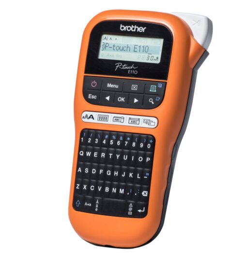 Brother PT-E110VP PORTABLE P TOUCH LABELLER SUITABLE FOR ELECTRICIANS/TRADESMEN 3.5-12MM TZE TAPE MODEL | PT-E110VP