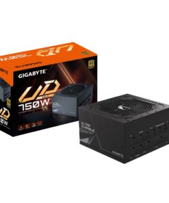 Gigabyte UD750GM 750W ATX PSU Power Supply  80+ Gold >90%  Black Flat Cables Single +12V Rail Japanese  >100K Hrs