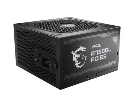 MSI MAG A750GL PCIE5 750W Up to 90% (80 Plus Gold) ATX Power Supply Unit, PFC, 100~240 VAC, 750W, 47-63Hz, PCI-E, SATA, FDD | MAG A750GL PCIE5 - Image 3