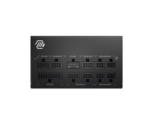 MSI MAG A850GL PCIE5 850W Up to 90% (80 Plus Gold) ATX Power Supply Unit, PFC, 100~240 VAC, 850W, 47-63Hz, PCI-E, SATA, FDD - Image 2