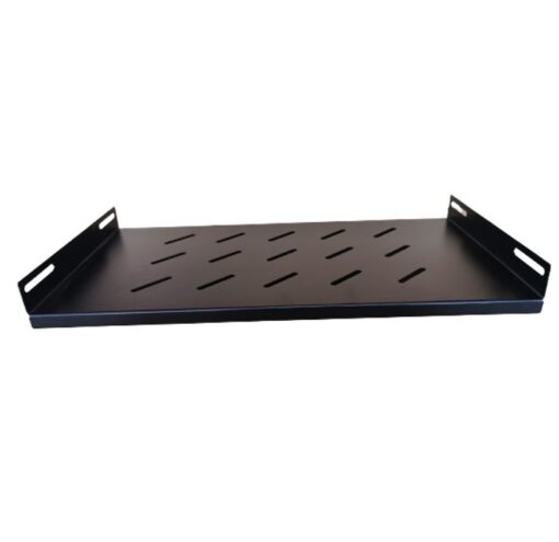 LDR Fixed 1U 275mm Deep Shelf Recommended for 19' 450/550mm Deep Cabinet - Black Metal Construction | WB-CA-19-45