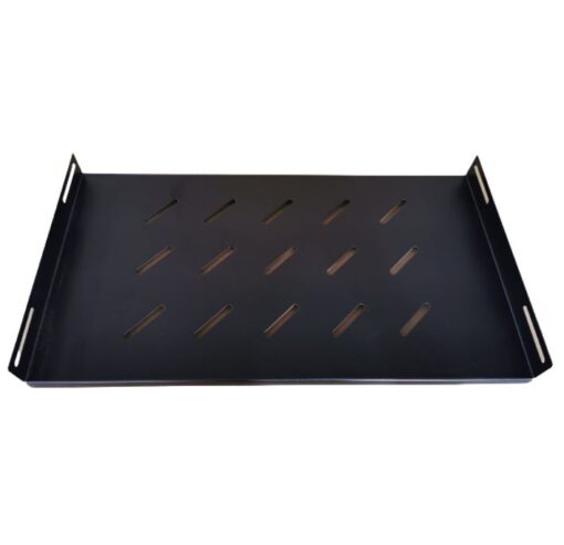 LDR Fixed 1U 350mm Deep Shelf Recommended for 19' 600mm Deep Cabinet - Black Metal Construction | WB-CA-19-60 - Image 2