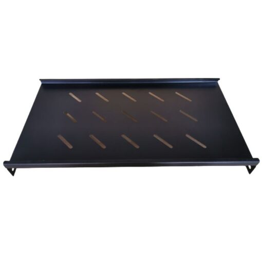 LDR Fixed 1U 350mm Deep Shelf Recommended for 19' 600mm Deep Cabinet - Black Metal Construction | WB-CA-19-60 - Image 3