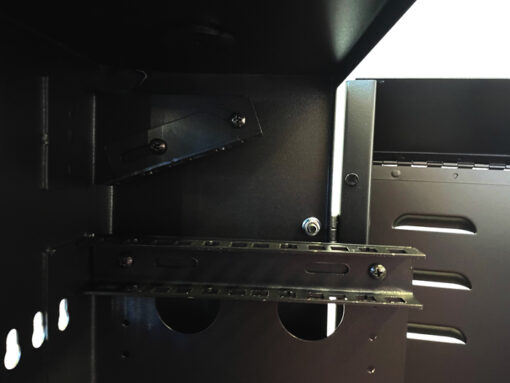 LDR Assembled 5U Flush Wall Mount Vertical Cabinet (570mm x 250mm) - 4U Rack For Gear  2U Mount For Patch Panels - Black Metal Construction | WB-FT - Image 3