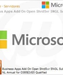 MICROSOFT BUSINESS APPS ADD ON OPEN SUB VL OLP 1L NO LEVEL O365E3/E5 QUALIFIED ANL