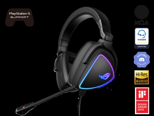 ASUS ROG DELTA S Lightweight USB-C Gaming Headset with AI noise-canceling mic, MQA rendering technology, RGB lighting, PC, Switch  PS5 | ROG DELTA S