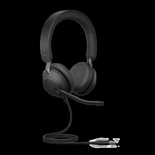 Jabra Evolve2 40 SE Wired USB-A UC Stereo Headset, 360° BusyLight, Noise Isolationg Ear Cushions, 2Yr Warranty, Plug-and-play, 3-Microphone Technology | 24189-989-999