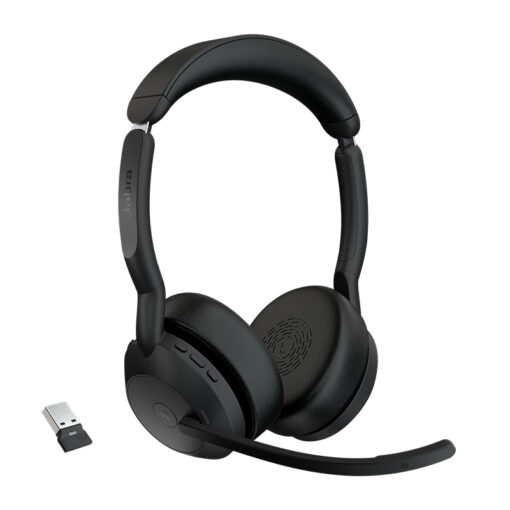 Jabra  Evolve2 55, USB C, Stereo, UC, Active Noise Cancellation (ANC), Link 380 Bluetooth® Adapter ,30m Wireless Range, 18 Hours Battery Life | 25599-989-899 - Image 2