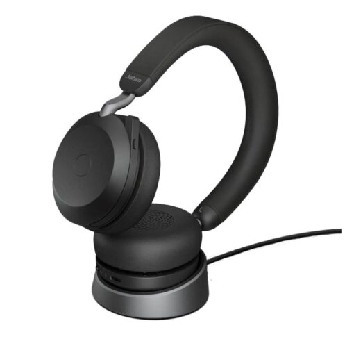 Jabra Evolve2 75 USB-C Link380c MS Stereo Stand Black, 8-Mic Technology, 36 Hours Battery  Fast Charge, Dual-Foam Tech, Discreet Hide-Away Boom Arm | 27599-999-889