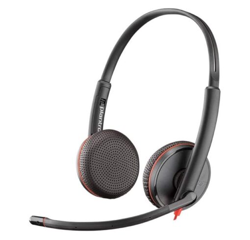 Plantronics/Poly Blackwire 3225 Headset, USB-A, Stereo, 3.5mm duo corded, Noise canceling, Dynamic EQ, SoundGuard, Intuitive call control, **PROMO** | 209747-22. - Image 2