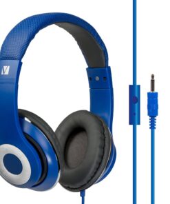 Verbatim's Over-Ear Stereo Headset Headphones - Ideal for Office, Education, Business, SME (BLUE)