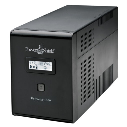 PowerShield Defender 1600VA UPS, AVR, LCD display, 6 AUS sockets, user-replaceable batteries, 2-year warranty | PSD1600