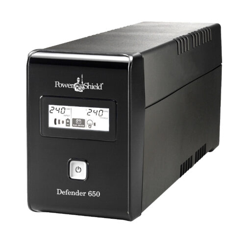PowerShield Defender 650VA UPS, AVR, LCD display, 2 AU outlets, user-replaceable batteries, 2-year warranty | PSD650