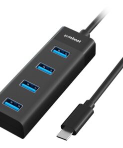 mbeat® USB-C to 4-Port 3.0 Hub - Black USB 3.0 transfer speeds up to 5Gbps Material: ABS Plastic Cable Length: 200mm Weights: 36g
