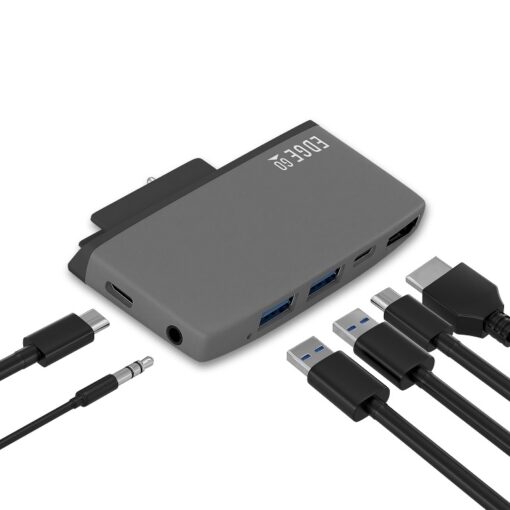 mbeat®  Edge Go Multifunction USB- C Hub for Microsoft Surface Go （USB 3.0 Data x 2, USB-C Data x 1, HDMI, 3.5mm Audio, USB-C PD pass through charge) | MB-EGE-G59GRY