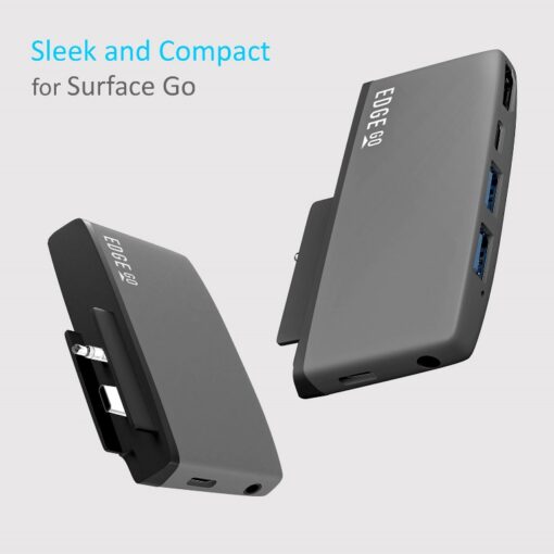 mbeat®  Edge Go Multifunction USB- C Hub for Microsoft Surface Go （USB 3.0 Data x 2, USB-C Data x 1, HDMI, 3.5mm Audio, USB-C PD pass through charge) | MB-EGE-G59GRY - Image 2
