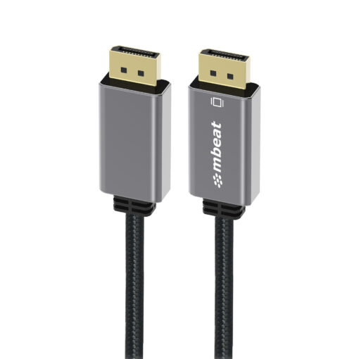 mbeat Tough Link 1.8m Display Port Cable v1.4 - Connects Computer, Laptop to HDTV, Monitor, Gaming Console, Supports 8K@60Hz (7680×4320)  - Space Grey | MB-XCB-DP18
