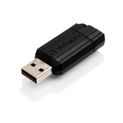 Verbatim Store'n'Go Pinstripe USB 2.0 Drive 16GB, Slim Retractable Design, 2 Years Limited Warranty (Black) | 49063 - Image 2