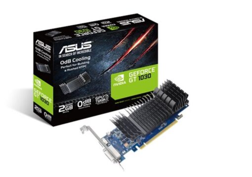 ASUS nVidia GeForce GT1030-SL-2G-BRK 2GB GDDR5 Low Profile Graphics Card with Bracket For Silent HTPC Build (With I/O Port Brackets) | GT1030-SL-2G-BRK