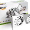 INNO3D nVidia GeForce RTX 4060 Ti 8GB TWIN X2 OC White GPU 8GB GDDR6, 2565MHz Boost Clock, RAM 18Gbps, 3xDP, 1xHDMI, 250x118x 42mm (4060TI) | N406T2-08D6X-171153W