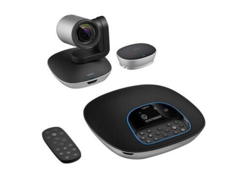 Logitech Group- Conference Cam Group HD Video Conferencing Webcam for Med-Large Meeting Rooms 1080p Pan Tilt Zoom Camera  Speakerphone BT NFC | 960-001054